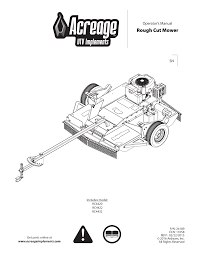 Kunz acrease rough cut mower. Earthquake Rc4432 User Manual Manualzz