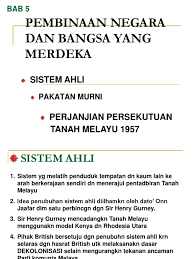 Kepentingan perjanjian persekutuan tanah melayu 1957. Bab 5 T5