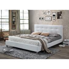 Tête de lit simili blanc coutures en diagonale madie 160. Lit Blanc Avec Tete De Lit Capitonnee 160 Nala 3 Suisses