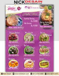 Alasannya kode warna tersebut bisa menjadi patokan untuk syarat warna biru atau merah yang sesuai dengan pas foto. Contoh Desain List Menu Buku Menu Daftar Menu Caffe Bakso Percetakan Murah Tanjungbalai Percetakan Tanjungbalai Desain Online Logo Banner Spanduk