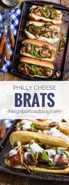 Philly Cheese Brats Sind Mit Gruner Paprika Pilzen Zwiebeln Und Grillen Grillenrezepte Rezepte Sommerliche Grillrezepte Rezeptideen Bratwurstgerichte