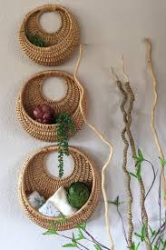 Vintage Round Wall Baskets Lovely Collection Of 3 Vintage Baskets For Basket Wall Or Bohemian Decor Jungalow Organization Woven Willow Baskets On Wall Vintage Baskets Hanging Wall Baskets
