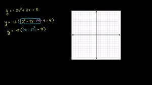 The axis of symmetry is vertical, being an axis of symmetry, it must pass through the middle of any horizontal segment between two points in the graph of the coordinates of a midpoint can be easily calculated as the averages of the coordinates of the end points of the segment and the equation of. Vertex Axis Of Symmetry Of A Parabola Video Khan Academy