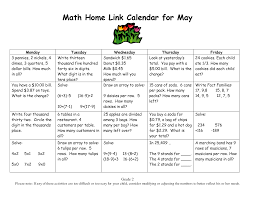 Calendar Math For Third Grade Grade 2 Everyday Math Home