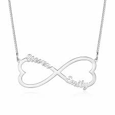 Promise Infinity Necklace for Couple with Two Names [Personalized] | FARUZO