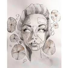 Huichol Oil Painting by Neikame Native American Women‎ Pottery 9 x 12  Original