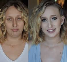pictures of women with and without makeup