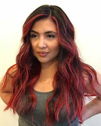 15 red highlights ideas for blondes, brunettes and redheads. 23 Ways To Rock Black Hair With Red Highlights Stayglam
