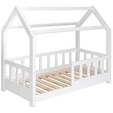 vitalispa kinderbett hausbett design 70x140cm weiss zaun kinder bett holz haus schlafen hausbett spielbett inkl lattenro in 2020 bett massivholz kinderbett kinder bett