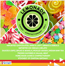 Lemonade Candy, Confectionery & Deli is open 7 days a week and welcomes you  to indulge in our many assorted food-related items. We stock a wide variety  of candy and confectionery to
