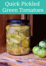 Quick Pickled Green Tomatoes Recipe In 2020 Pickled Green Tomatoes Green Tomatoes Green Tomato Recipes