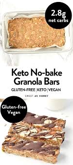 Gena is a registered dietitian, recipe developer, and food blogger. Keto No Bake Granola Bars Sugar Free Healthy No Bake Sweetashoney In 2021 Granola Bar Recipe Healthy Keto Recipes Easy Low Carb Recipes Snacks