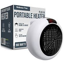 350w space heater, wall outlet electric space heater as seen on tv with adjustable thermostat and timer and led display, compact for office dorm room portable electric space heater with thermostat, 1500w/750w safe and quiet ceramic heater fan, heat up 200 square feet for office room desk indoor use Top 10 Best Wall Ceramic Heaters 2021 Bestgamingpro