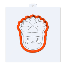 Potted crochet cactus free pattern. Cookie Cutter Stencil Cactus In A Pot 2