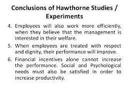The hawthorne experiment were first conducted in november, 1924 at western electric company's hawthorne plant in chicago. Hawthorne Experiments