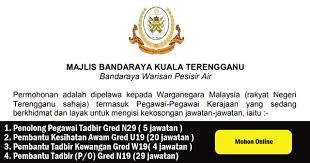 Sales, retail sales associate, tutor and more on indeed.com. Jawatan Kosong Di Majlis Bandaraya Kuala Terengganu Mbkt