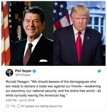Out of all the presidents of the united states, ronald reagan definitely stands out in an unusual way. Snopes Did Ronald Reagan Warn Against Demagogues Willing To Declare A Trade War Against America S Friends History News Network