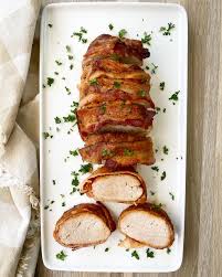 20 ideas for low calorie pork tenderloin recipes. Video Air Fryer Bacon Wrapped Pork Tenderloin Low Carb Paleo Whole30 Fit Slow Cooker Queen