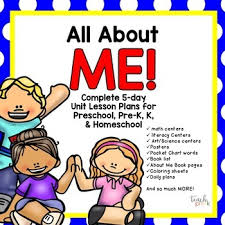 all about me 5 day unit lesson plans for preschool pre k k homeschool