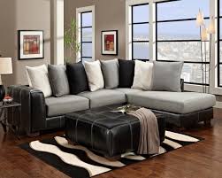Browse mid century & modern sectional sofas to bring effortless style with beautiful furniture. Idol Steel Black Gray White Sectional Sofa Loose Pillow Back