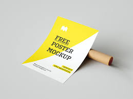 Free Poster Mockup With A Paper Tube Free Mockup Poster Mockup Poster Mockup Free Free Mockup