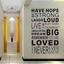 Large range of motivational & inspirational quotes for indoor your walls can talk with dezign with a z wall decals quotes, the newest addition to our collection. Amazon Com Delma Inspirational Wall Decals Quotes Word Wall Sticker Quotes Motivational Wall Decal Family Inspirational Wall Art Vinyl Wall Mural Paint Decor Huge Size Have Hope 4 0 X6 2 Kitchen Dining