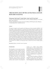 Search latest real estate & property news, house, apartment, condo, flat for rent, buy or sell in malaysia from edgeprop.my. Pdf The Significance Of Malaysian Real Estate Research Agenda