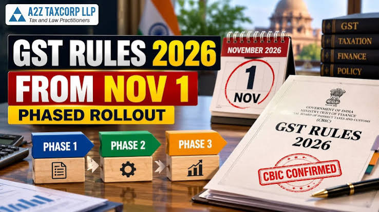 New GST Rules 2026: From November 1, reforms to be rolled out in phases - What CBIC confirmed - A2Z Taxcorp LLP