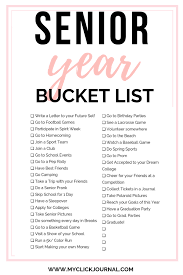 Senior Year High School Bucket List Download Senior Year Of High School High School Bucket List Senior Year Checklist