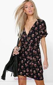 2020 Gunluk Elbise Modelleri Siyah Mini V Yakali Cicek Desenli Yazlik Elbiseler Kiyafet Kombinleri Elbiseler Elbise Modelleri The Dress