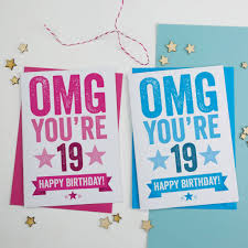 Happy Birthday Card For 13 Year Old Boy Omg You Re 19 Birthday Card In 2020 21st Birthday Cards Birthday Cards For Boys Birthday Cards