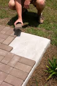 How To Properly Install 1 Pavers Over Concrete Lowcountry Paver Concrete Patio Small Front Yard Landscaping Paver Patio