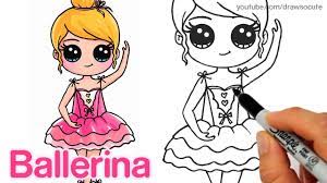 How to draw a anime ballerina. How To Draw A Ballerina Dancer Easy And Cute Youtube