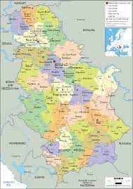 Search and share any place. Large Size Political Map Of Serbia Worldometer