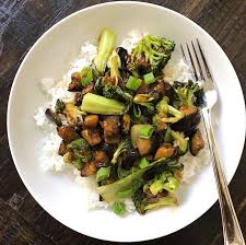 Eggplant Broccoli Bok Choy In Garlic Sauce Recipe Garlic Sauce Vegetable Dishes Sauteed Veggies