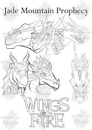 Wings of fire coloring pages rain sea wing hybrid by lunarnightmares981. Wings Of Fire Jade Mountain Prophecy Printable Coloring Page Etsy Wings Of Fire Wings Of Fire Coloring Pages Printable Coloring Pages
