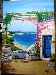 35x50 Cm Yagli Boya Calismasi Ege Sahilinde Bir Yaz Gunu Ressam Varol Cevahir Fotograf Tablolar Resim