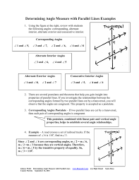 Perpendicular lines have negative reciprocal slopes. Determining Angle Measure With Parallel Lines Examples