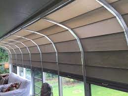 A sunroom is meant to capture as much sunlight as possible. Spring Tension Wand Shades Sheerweave Screens Sunroom Blinds House Colors Sunroom