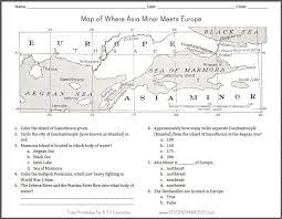 asia minor meets europe map worksheet student handouts