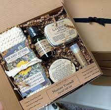 Nurture Yourself Spa Gift Box Organic Spa Set Gift Bag Etsy Gifts Organic Lavender Essential Oil Skin Care Gifts