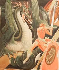 Picturing Dragons Art Art Deco Urns Art Deco Paintings