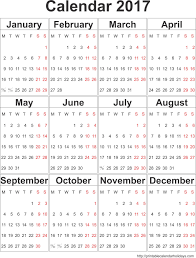 2017 Yearly Calendar Blank Calendar Template Calendar Template 2017 Calendar Templates