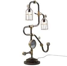 Wohnling Tischlampe Braun Gold 100 Cm Wl3 117 Aus Eisen Lamp Indutrial Tischlampen Lampe Wohnzimmerlampe
