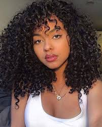 Use a good shampoo, conditioner, and styling product for hydration and frizz control to achieve the best men's curly styles. Amazon Com Atozwig Curly Afro Wig With Bangs Shoulder Length Curly Wigs Black Wig Bob Wigs Kinky Curly Hair Wig Synthetic Heat Resistant Wigs Curly Full Wigs For Women Black Beauty