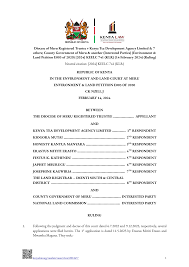 Diocese of Meru Registered Trustee v Kenya Tea Development Agency Limited &  7 others; County Government of Meru & anothe