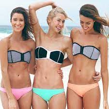 Triangl On Instagram Girls Girls Girls Emmiillyy Piaajane Jeskaalee In The Winnie Bandeau Kimberlylaurenphotograph Bandeau Swimwear Bikinis Swimwear