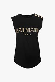 Black And Gold Shirt Women S Sleeveless Gold Tone Silkscreen Logo Cotton T Shirt Women S Tops Sleeveless Tee Outfit Military Fashion Women Womens Shirts