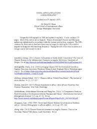 Whether you are looking for essay, coursework, research, or term paper help, or help with any other assignments, someone is always available to help. China And Africa Bibliography China World Politics