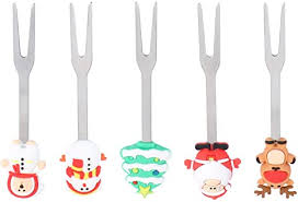 Christmas tree pull apart is a delicious appetizer recipe made with a few simple ingredients: Amazon Com Doitool 6pcs Stainless Steel Fruit Fork Christmas Santa Clause Food Picks Salad Cake Dessert Forks With Storage Holder For Appetizer Cake Random Style Flatware Sets